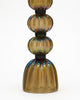 Iridescent Bronze Murano Glass Lamps