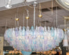 Blue and Violet Murano Glass “Poliedri” Chandelier