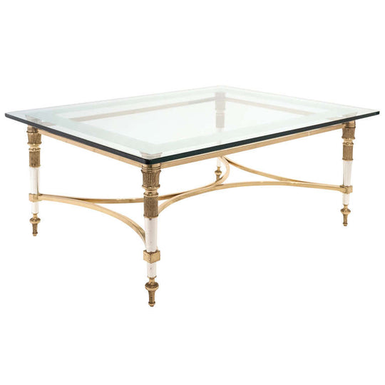 Bronze and Chrome Coffee Table by Maison Raphael