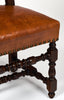 Six Louis XIII Style Leather Dining Chairs