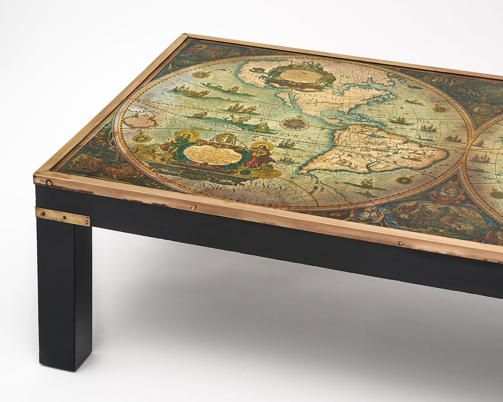 Vintage World Map Coffee Table – Jean-Marc Fray French Antiques