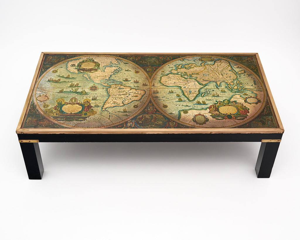 Vintage World Map Coffee Table – Jean-Marc Fray French Antiques