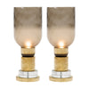 Murano Glass Smoke Urn Lamps