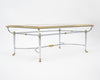 French Brass and Chrome Coffee Table by Maison Charles