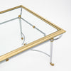 French Brass and Chrome Coffee Table by Maison Charles