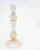 Murano Glass White and Gold Lamps