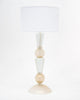 Murano Glass White and Gold Lamps