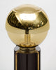 Vintage Brass Pedestals and Globe Lamps by Peill and Putzler