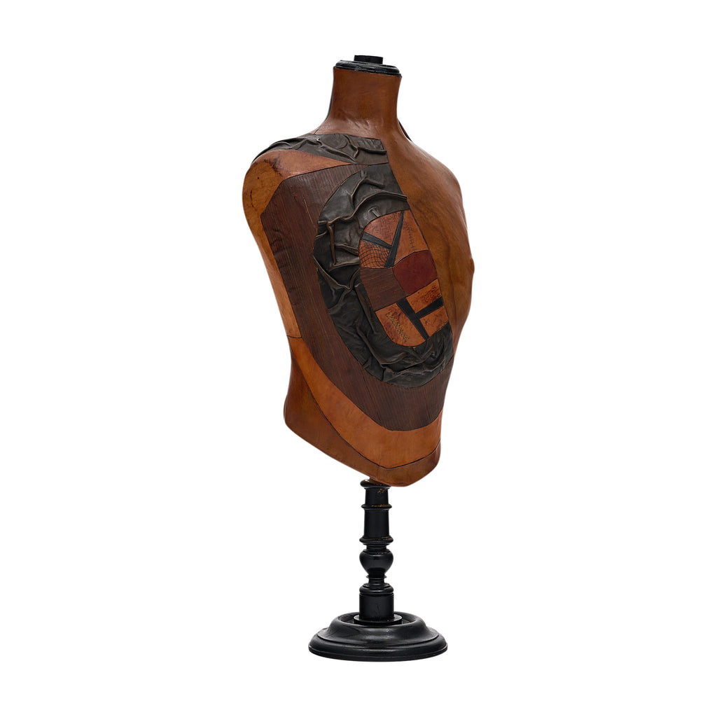 Vintage Leather Dress Form Mannequin Jean-Marc Fray French Antiques Vintage Leather Dress Form Mannequin Jean-Marc Fray French Antiques