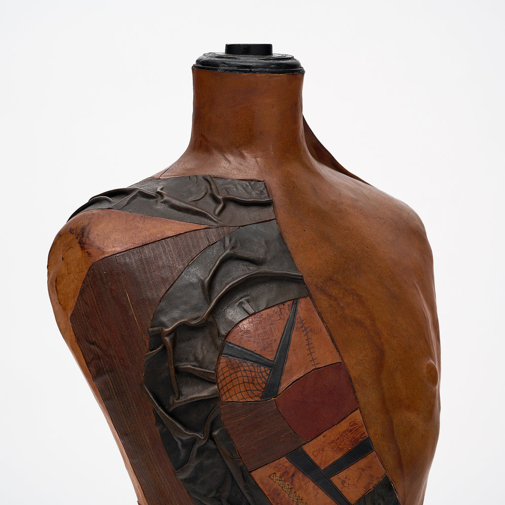 Vintage Leather Dress Form Mannequin Jean-Marc Fray French Antiques Vintage Leather Dress Form Mannequin Jean-Marc Fray French Antiques