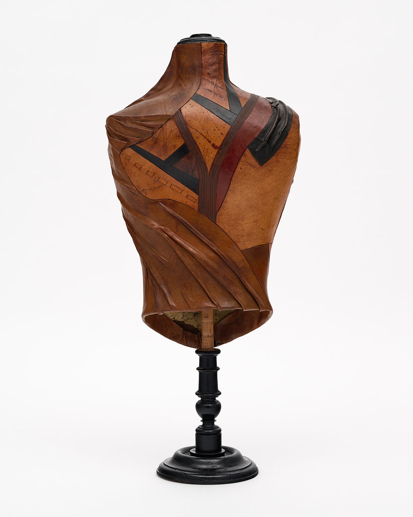 Vintage Leather Dress Form Mannequin