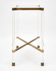 French Lucite and Brass Console Table