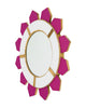 Vintage Pink Glass Sunburst Mirror