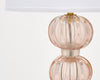 Single Iridescent Pink Murano Glass Lamp with Lucite Base