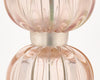 Single Iridescent Pink Murano Glass Lamp with Lucite Base
