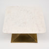 Modernist Carrara Marble French Side Tables