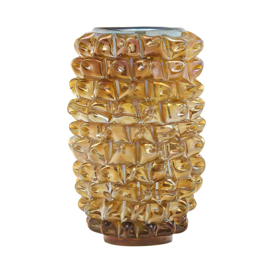 Iridescent Murano Glass Rostrate Vase