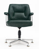 Green Leather Vintage Eurosit Chairs