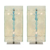 Vintage Murano Glass Modernist Iridescent Lamps