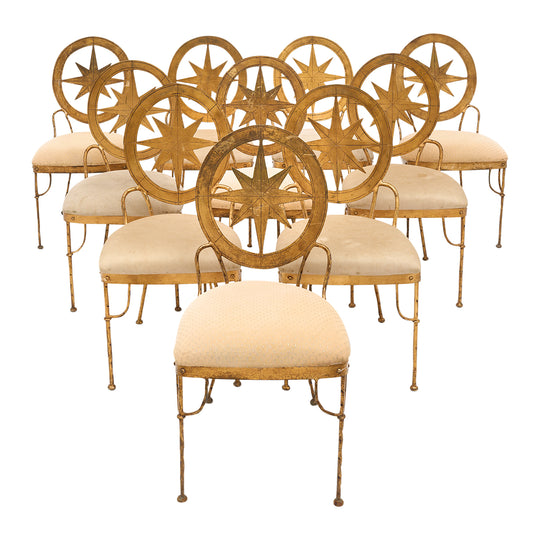 Italian Chiavari Style Compass Rose Dining Chairs