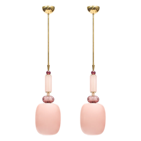 Pink Murano Glass Pendant Lights