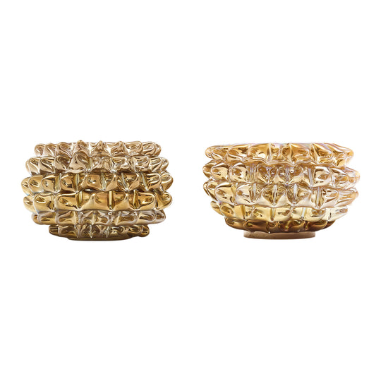Murano Glass Rostrate Gold Bowls
