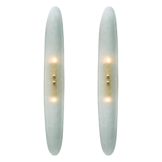 Murano Glass Aqua Single Panel Sconces