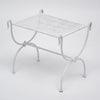 White Metal Curule Stool in the manner of Mategot