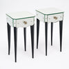 French Art Deco Mirrored Side Tables