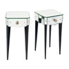 French Art Deco Mirrored Side Tables