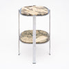 Modernist French Marble and Chrome Side Table