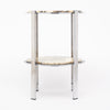 Modernist French Marble and Chrome Side Table