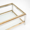 Maison Charles Chrome and Brass Coffee Table