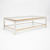 Maison Charles Chrome and Brass Coffee Table