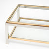 Maison Charles Chrome and Brass Coffee Table