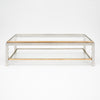 Maison Charles Chrome and Brass Coffee Table