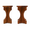 French Vintage Olive Wood Side Tables / Stools