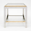 Maison Charles Chrome and Brass Side Tables