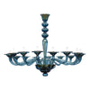 Avio Blue Murano Glass Chandelier, In Stock - on hold