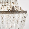 Antique Crystal Silver Chandelier