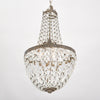 Antique Crystal Silver Chandelier