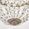 Antique Crystal Silver Chandelier