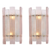 Murano Glass Striped Pink Sconces, In Stock
