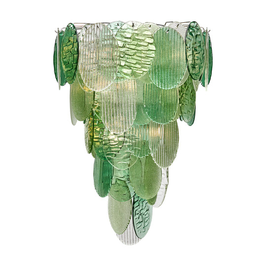 Murano Glass Textured Green Chandelier