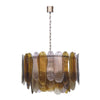 Murano Glass Purple and Amber Chandelier