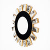 Glass Covered Vintage Sunburst Mirror