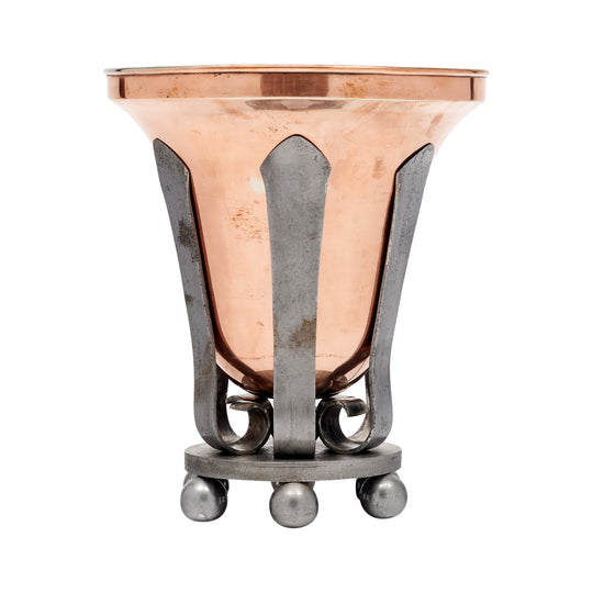 Art Deco French Metal Urn Lamp