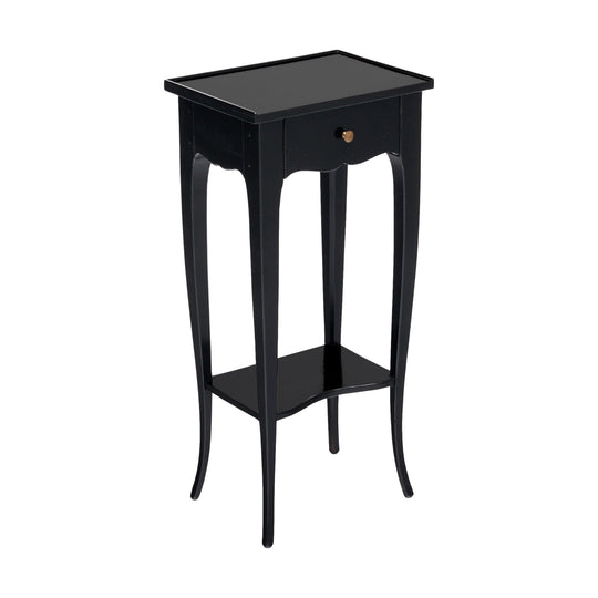 Petite French Ebonized Side Table