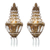 Antique French Crystal Sconces
