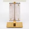 Single Murano Glass Blue and Pink Slab Lamp